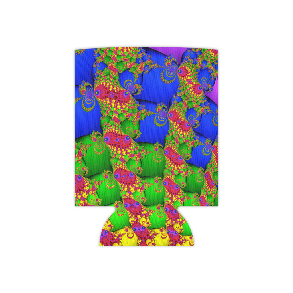 Mandelbrot Fractal Can Cooler: Trippy Abstract Party Favor