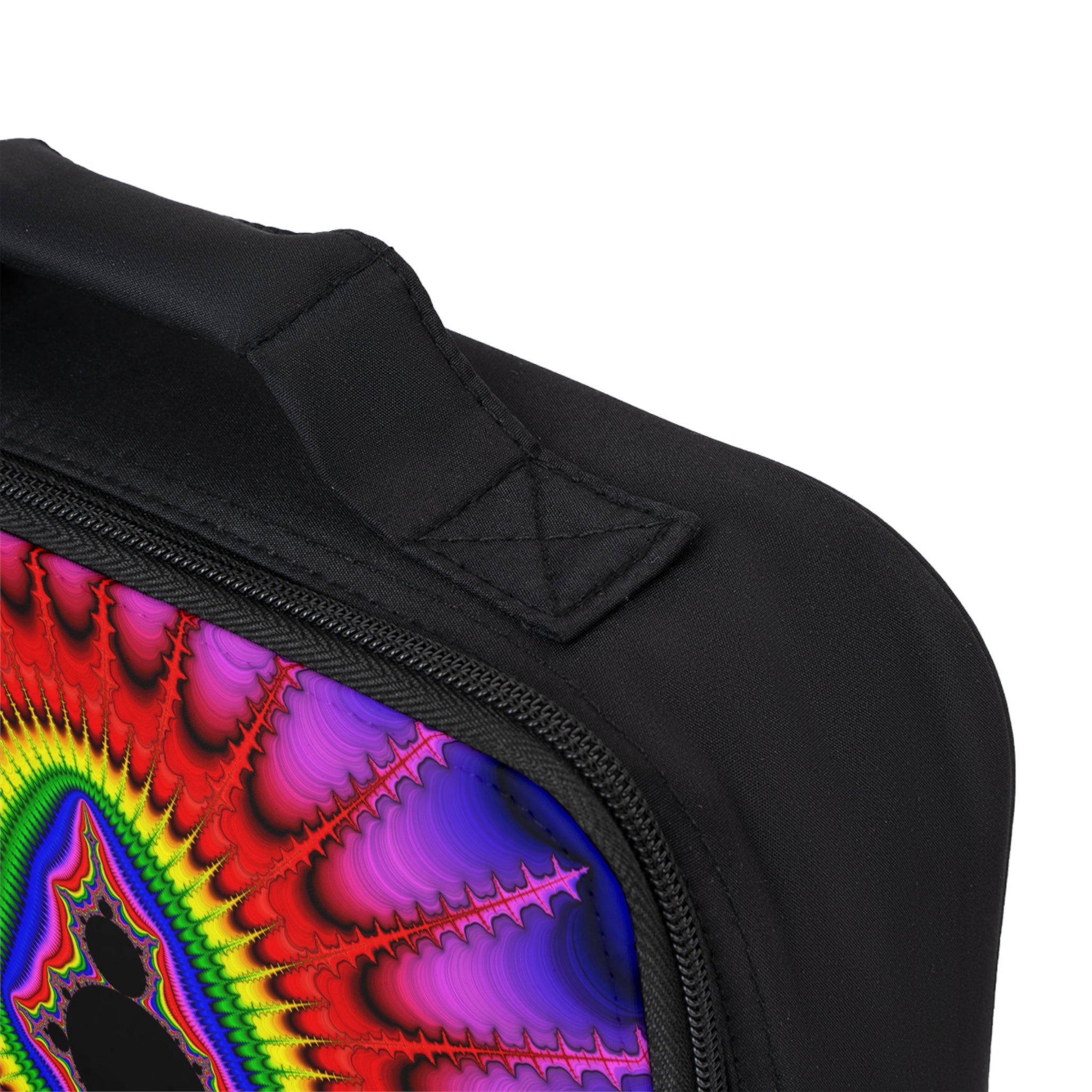 Psychedelic Fractal Lunch Bag: Insulated Trippy Mandala Tote