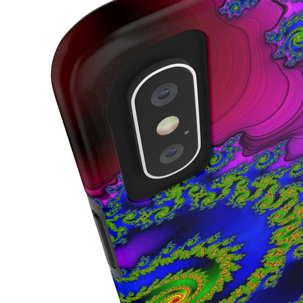 Psychedelic Fractal Tough Phone Case: Colorful Trippy Art