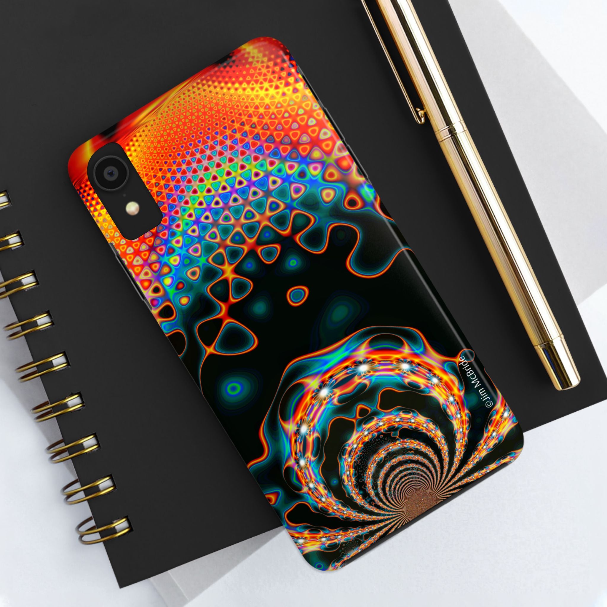 Psychedelic Fractal Tough Phone Case: Colorful Trippy Art