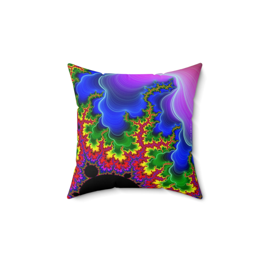 Fractal Art Pillow: Psychedelic Boho Decor
