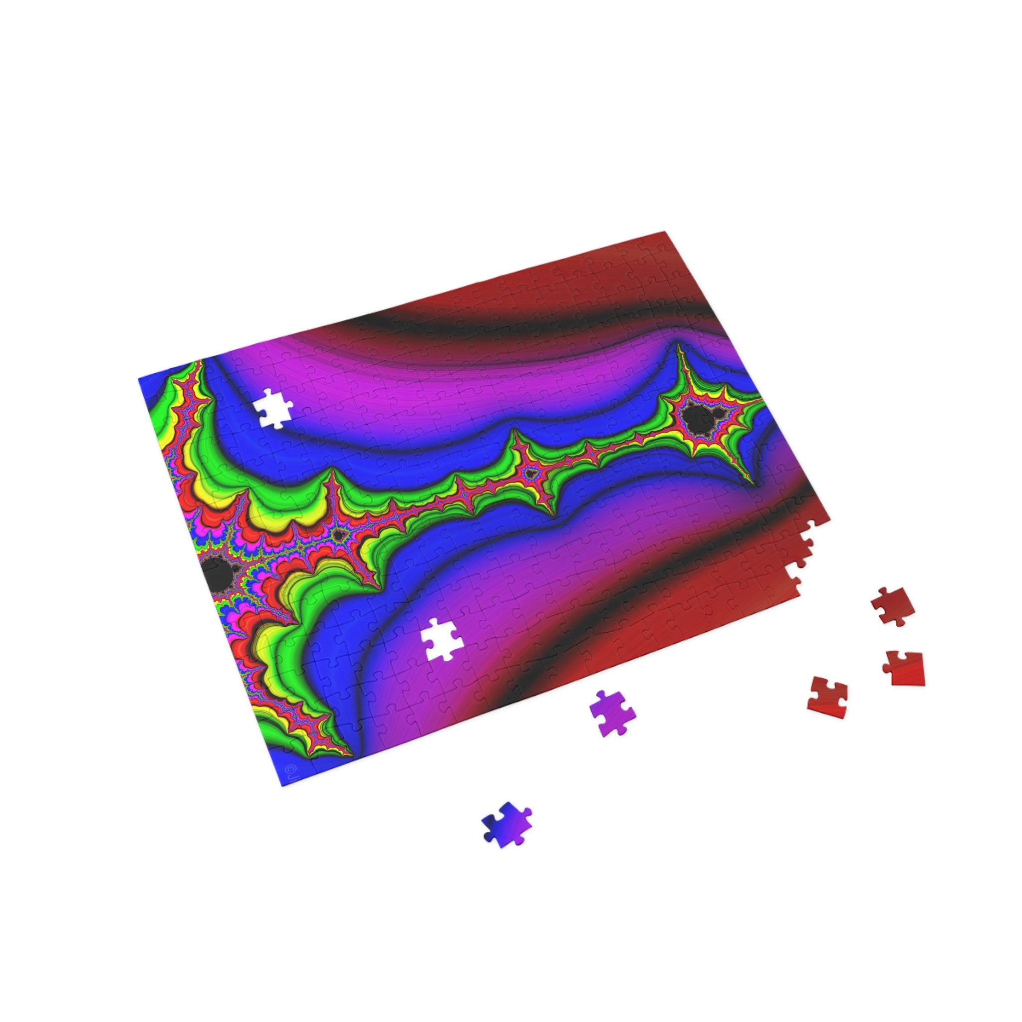 Psychedelic Fractal Jigsaw Puzzle: Vibrant Colors, Fun Challenge (1000-Piece)