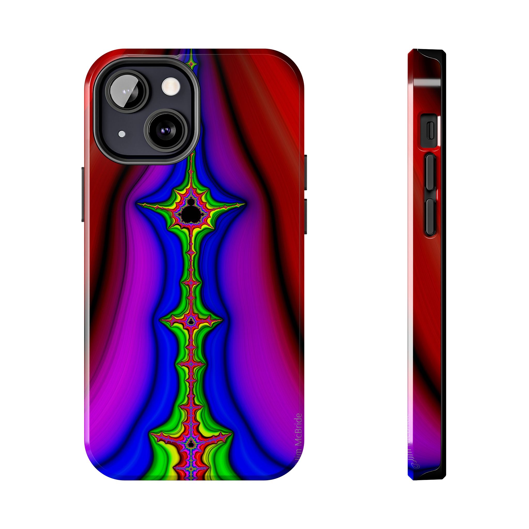 Psychedelic Fractal Tough Phone Case: Colorful Trippy Art