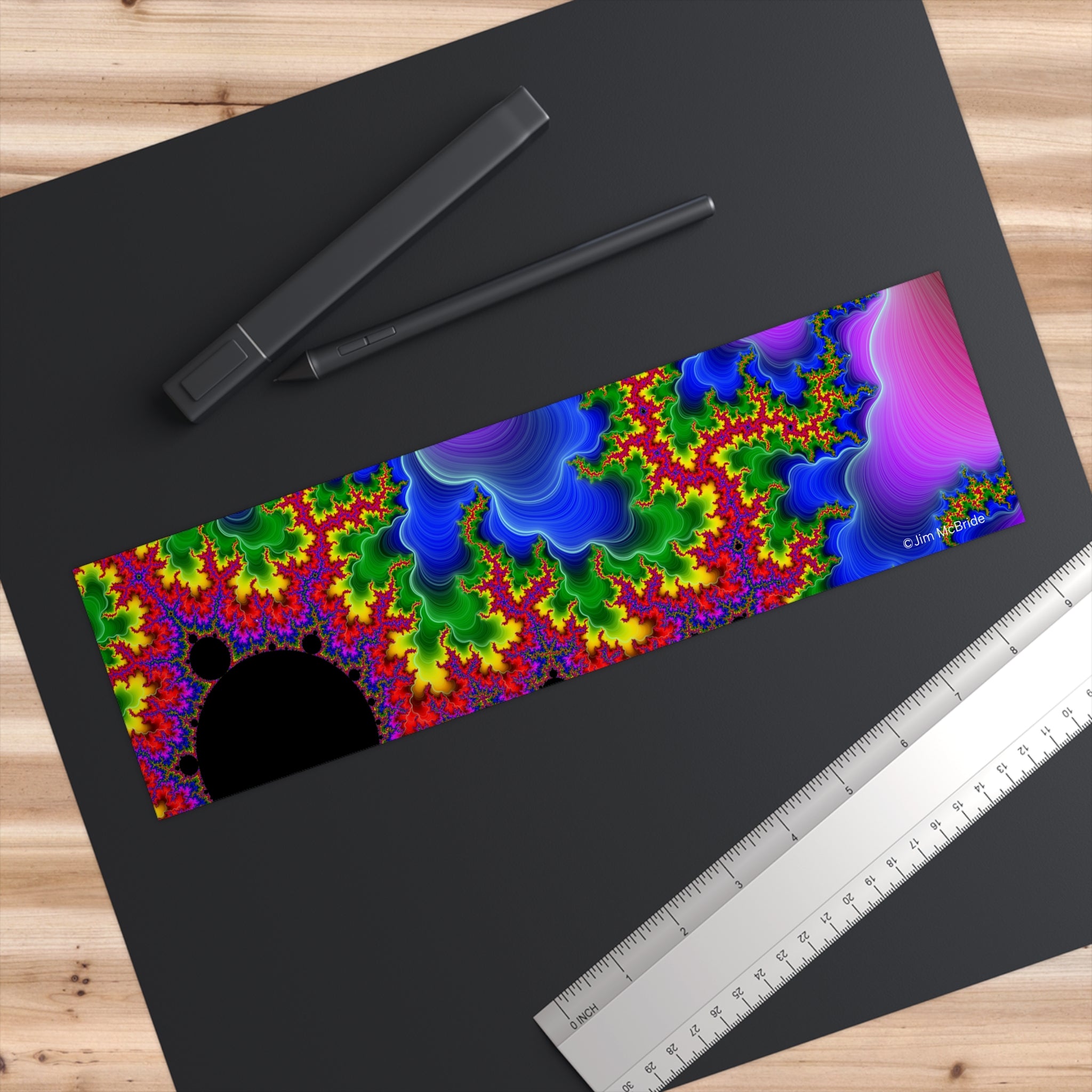 Fractal Bumper Sticker: Trippy Abstract Art, Waterproof Vinyl