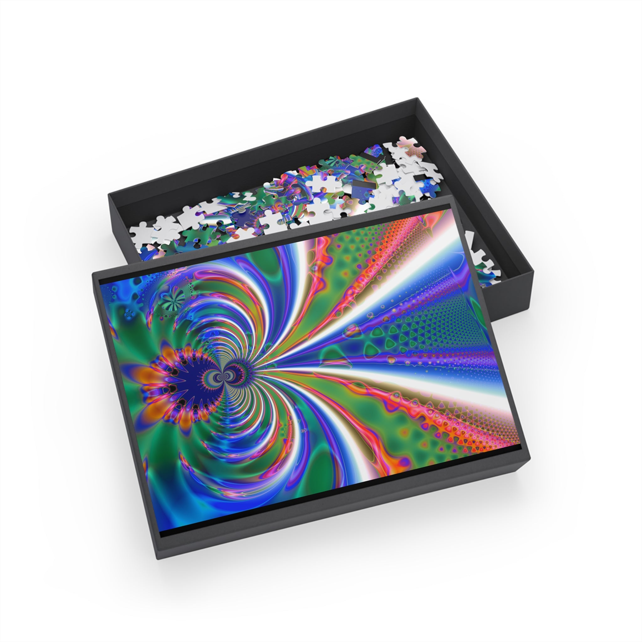 Psychedelic Fractal Jigsaw Puzzle: Vibrant Colors, Fun Challenge (1000-Piece)