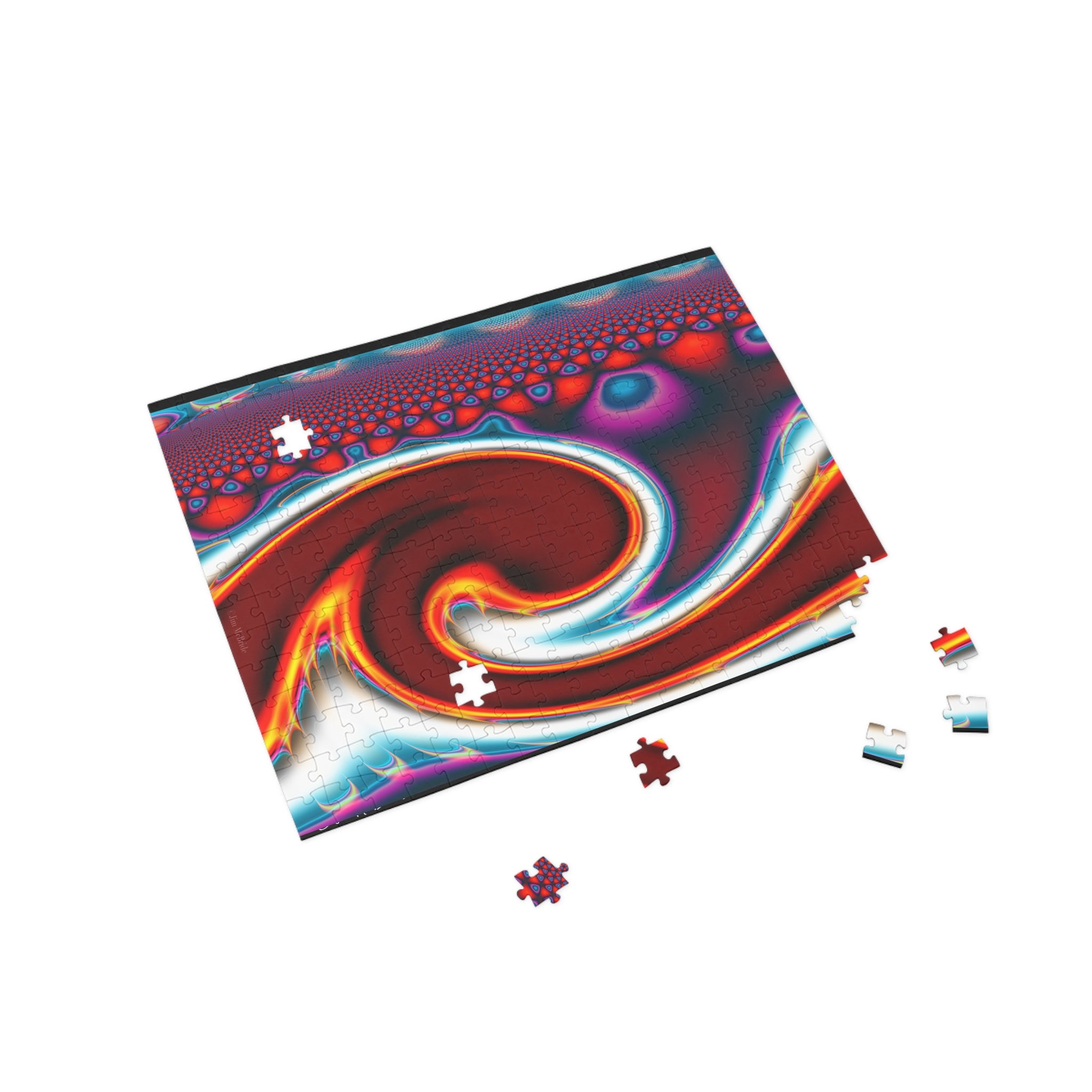 Psychedelic Fractal Jigsaw Puzzle: Vibrant Colors, Fun Challenge (1000-Piece)