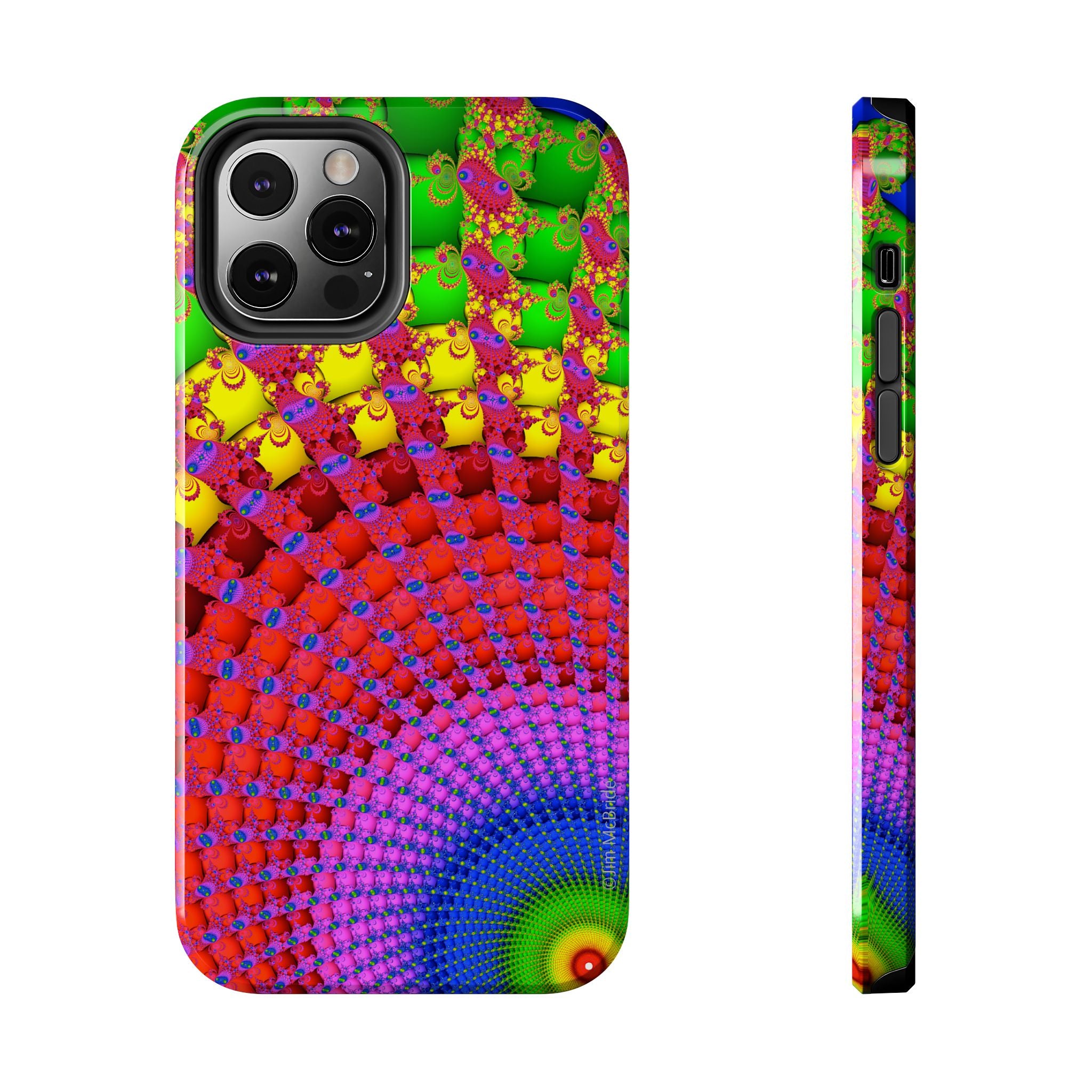 Psychedelic Fractal Tough Phone Case: Colorful Trippy Art