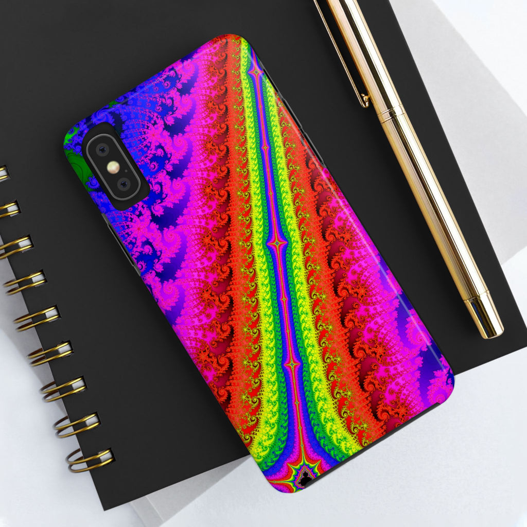 Psychedelic Fractal Tough Phone Case: Colorful Trippy Art