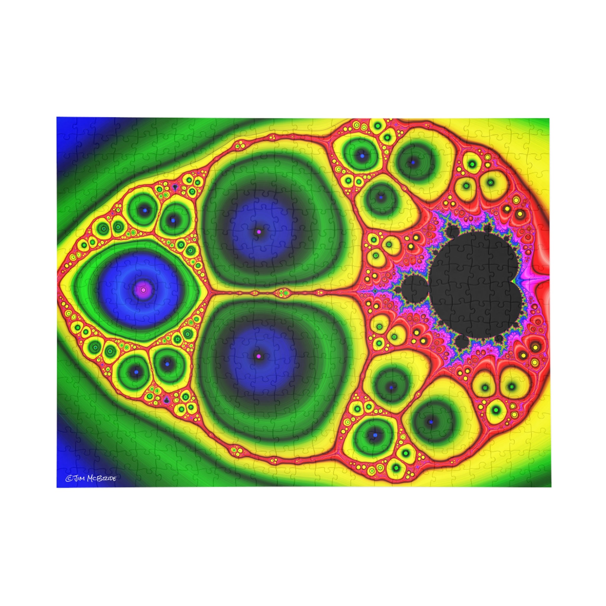 Psychedelic Fractal Jigsaw Puzzle: Vibrant Colors, Fun Challenge (1000-Piece)