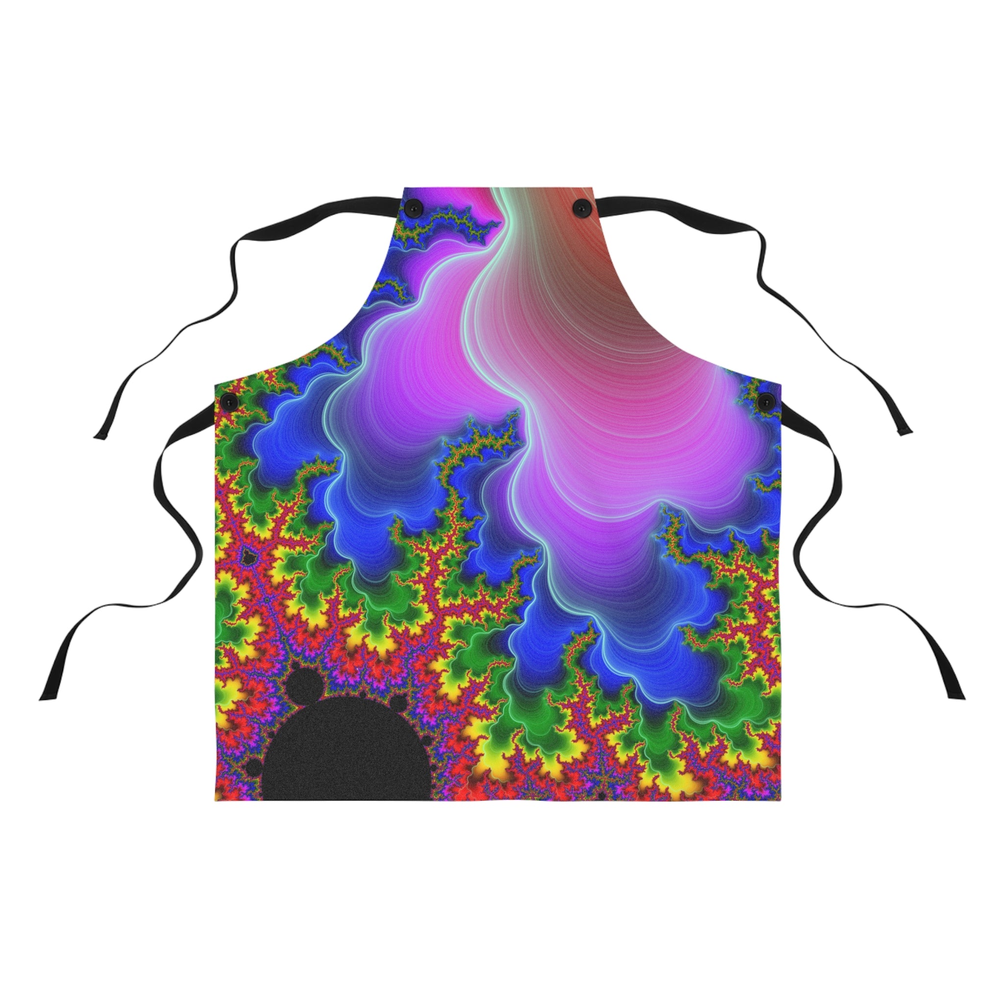 Fractal Art Apron: Colorful Psychedelic Kitchen Decor