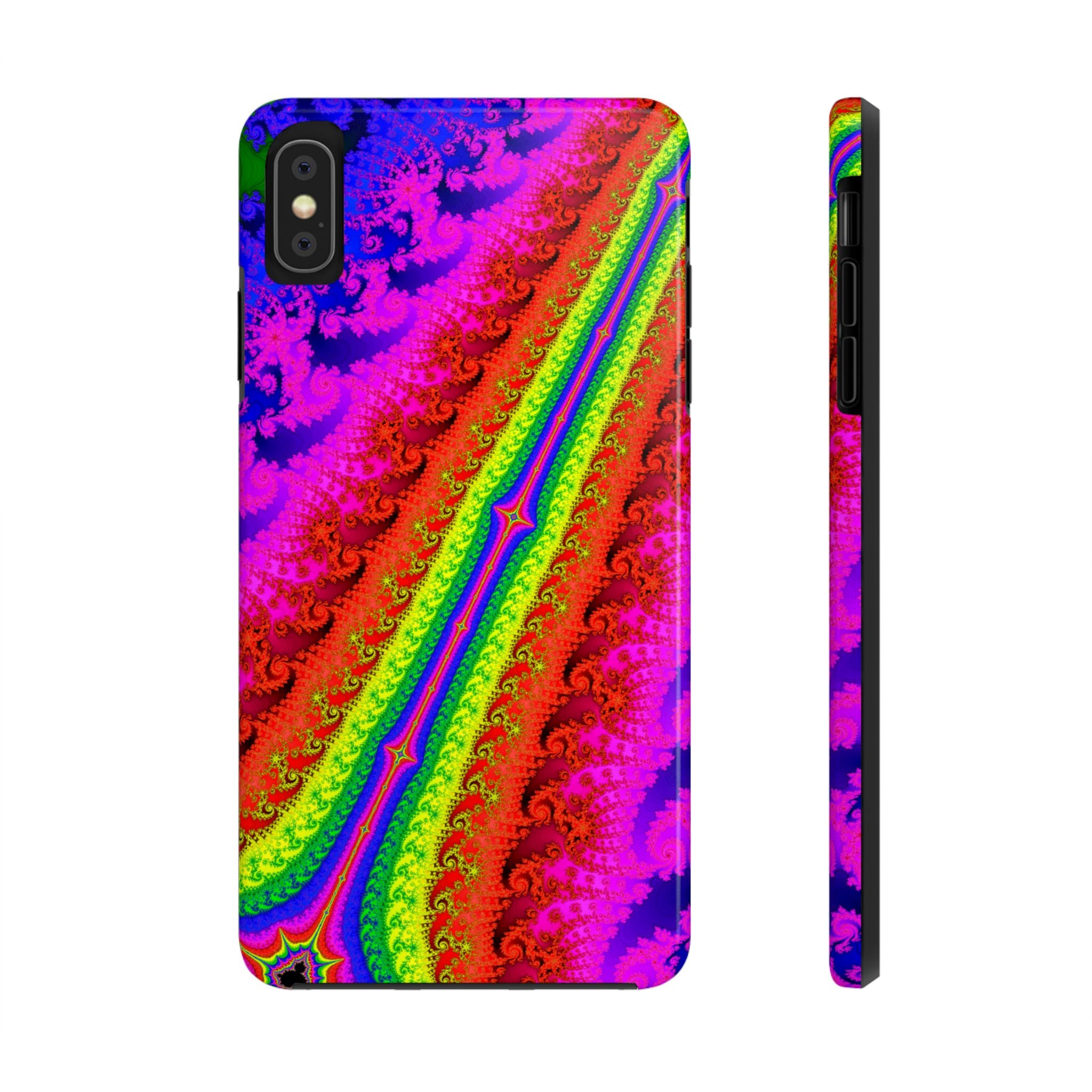 Psychedelic Fractal Tough Phone Case: Colorful Trippy Art