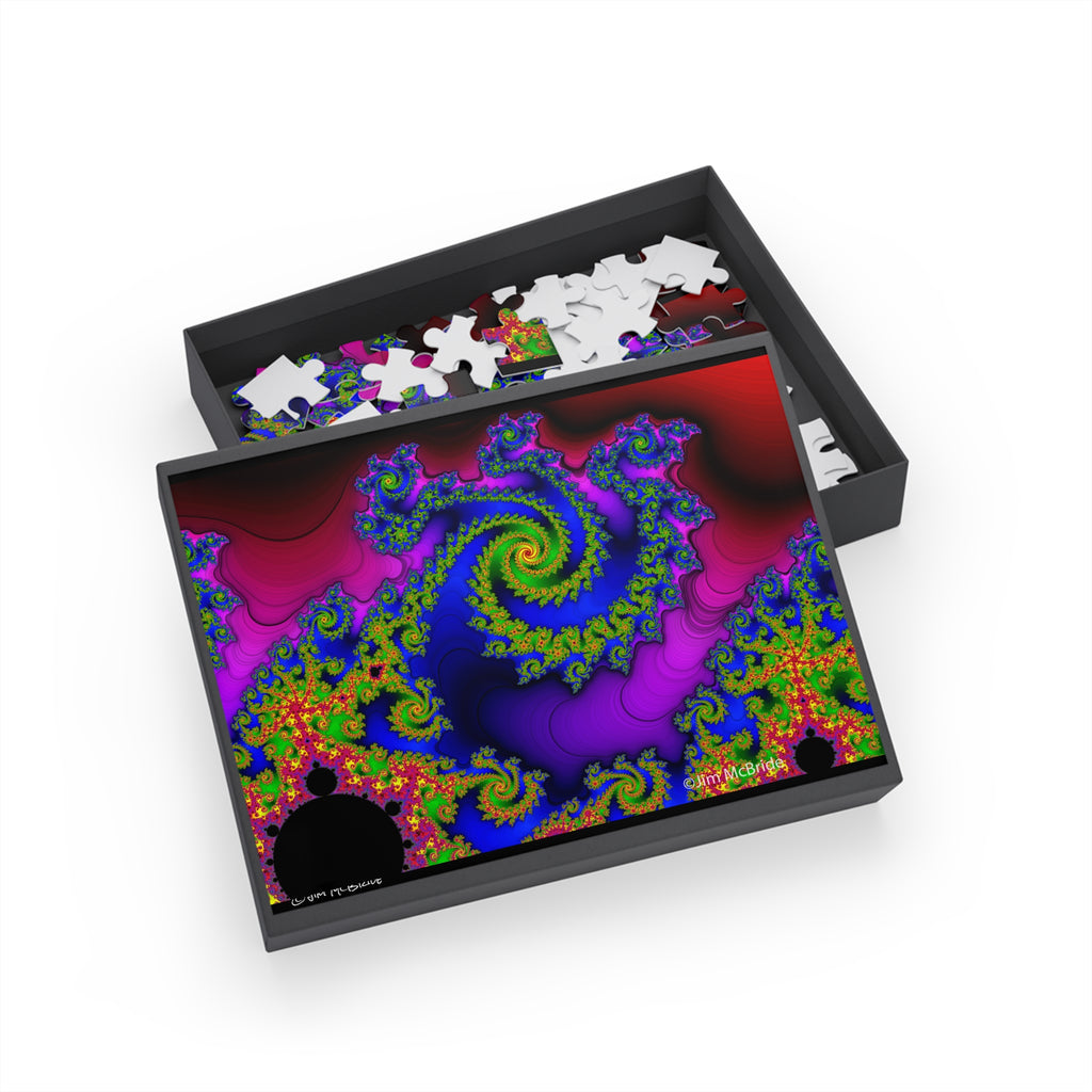 Psychedelic Fractal Jigsaw Puzzle: Vibrant Colors, Fun Challenge (1000-Piece)