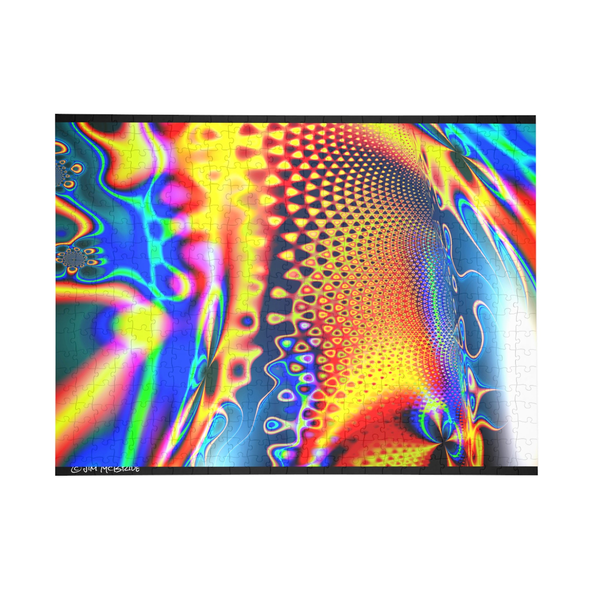 Psychedelic Fractal Jigsaw Puzzle: Vibrant Colors, Fun Challenge (1000-Piece)