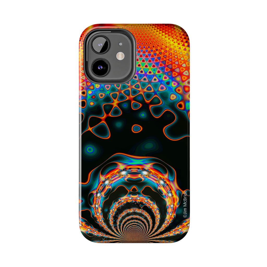 Psychedelic Fractal Tough Phone Case: Colorful Trippy Art