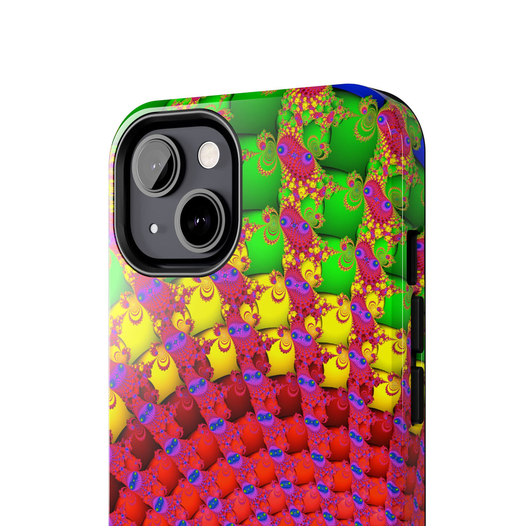 Psychedelic Fractal Tough Phone Case: Colorful Trippy Art