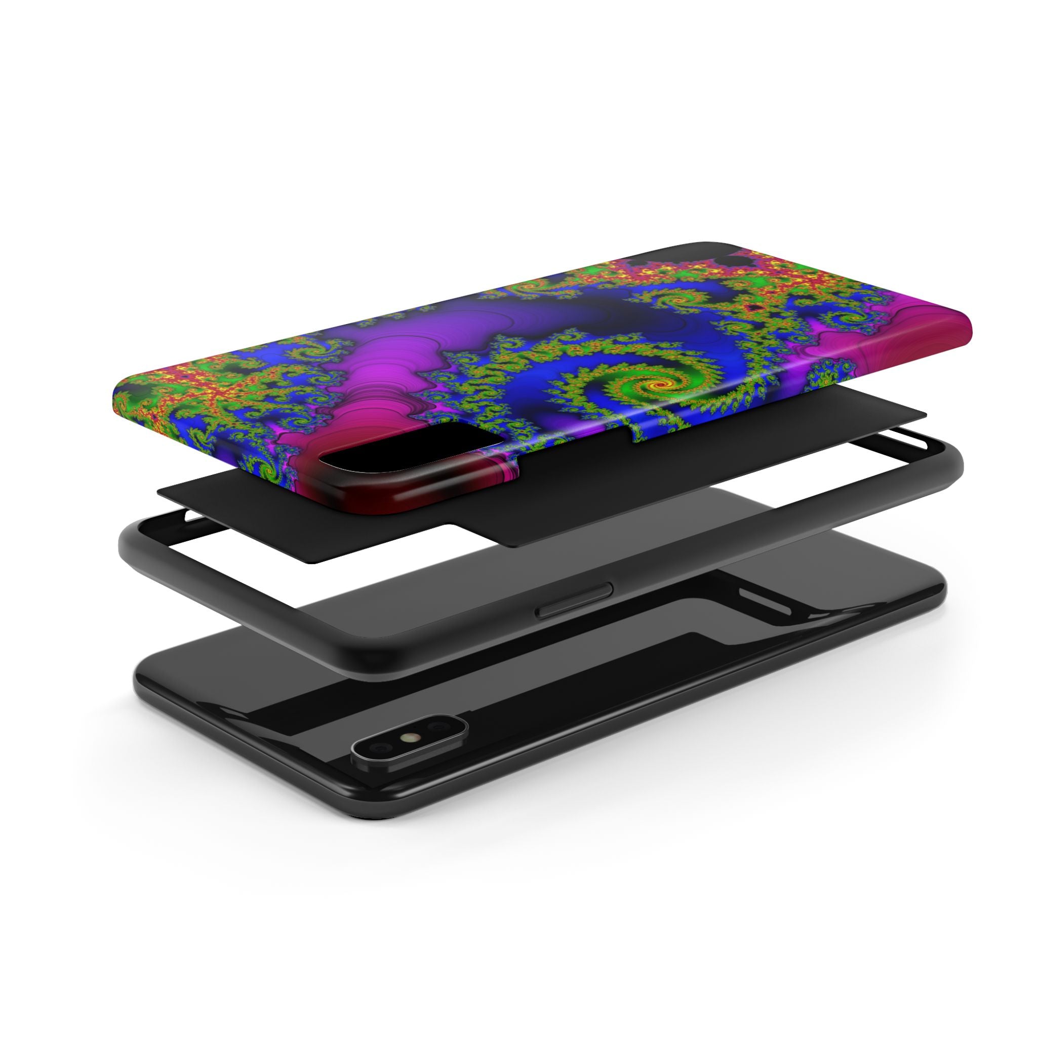 Psychedelic Fractal Tough Phone Case: Colorful Trippy Art