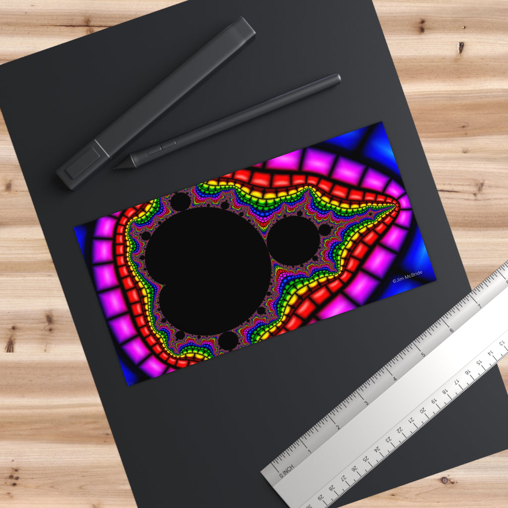 Fractal Bumper Sticker: Trippy Abstract Art, Waterproof Vinyl
