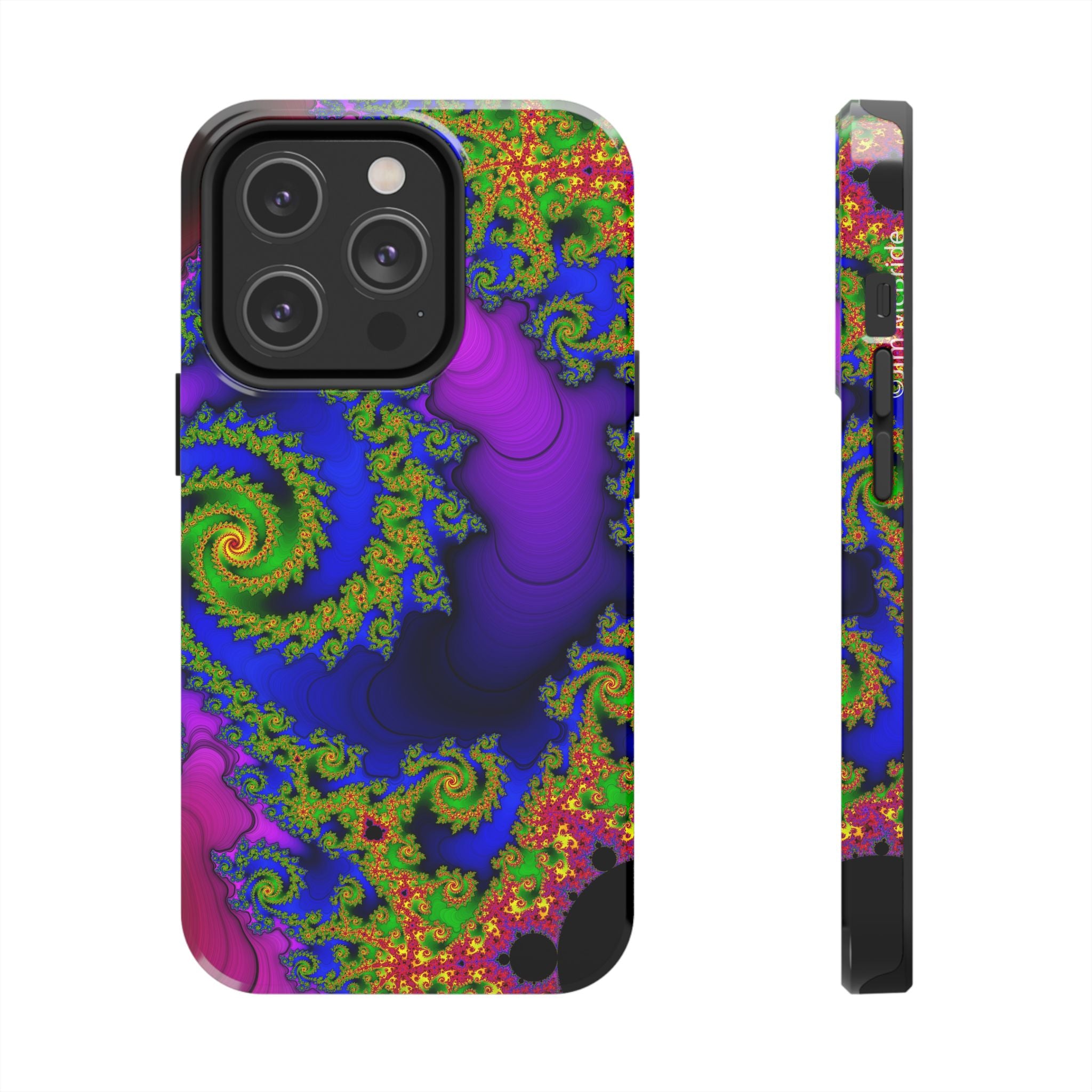 Psychedelic Fractal Tough Phone Case: Colorful Trippy Art