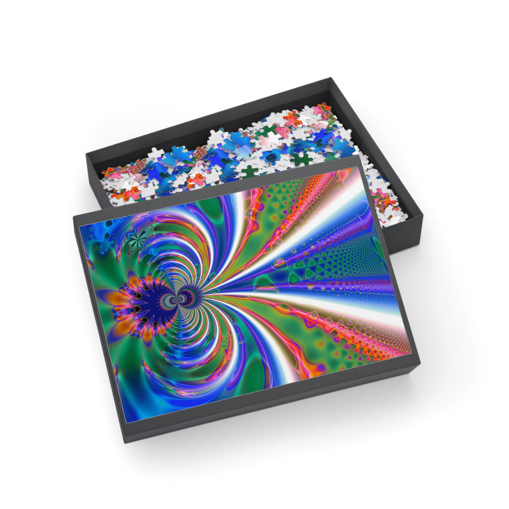 Psychedelic Fractal Jigsaw Puzzle: Vibrant Colors, Fun Challenge (1000-Piece)