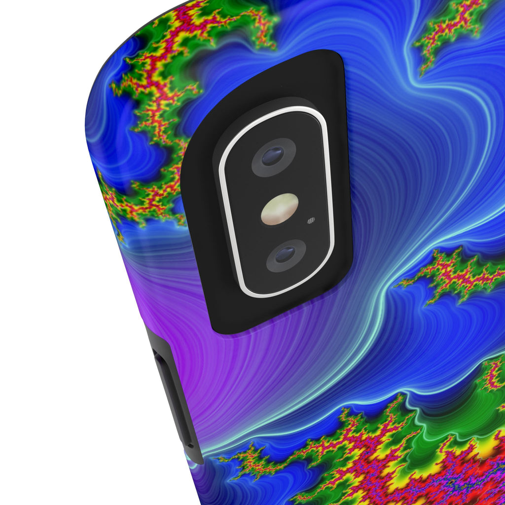 Psychedelic Fractal Tough Phone Case: Colorful Trippy Art