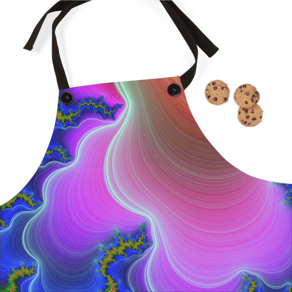 Fractal Art Apron: Colorful Psychedelic Kitchen Decor
