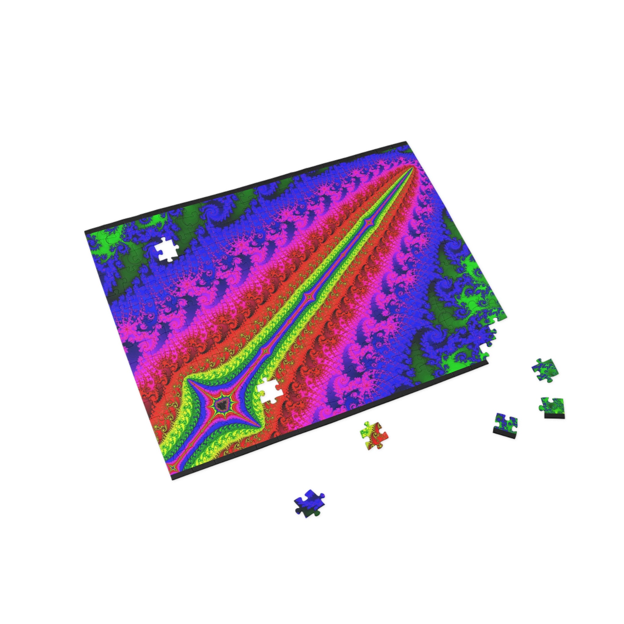 Psychedelic Fractal Jigsaw Puzzle: Vibrant Colors, Fun Challenge (1000-Piece)