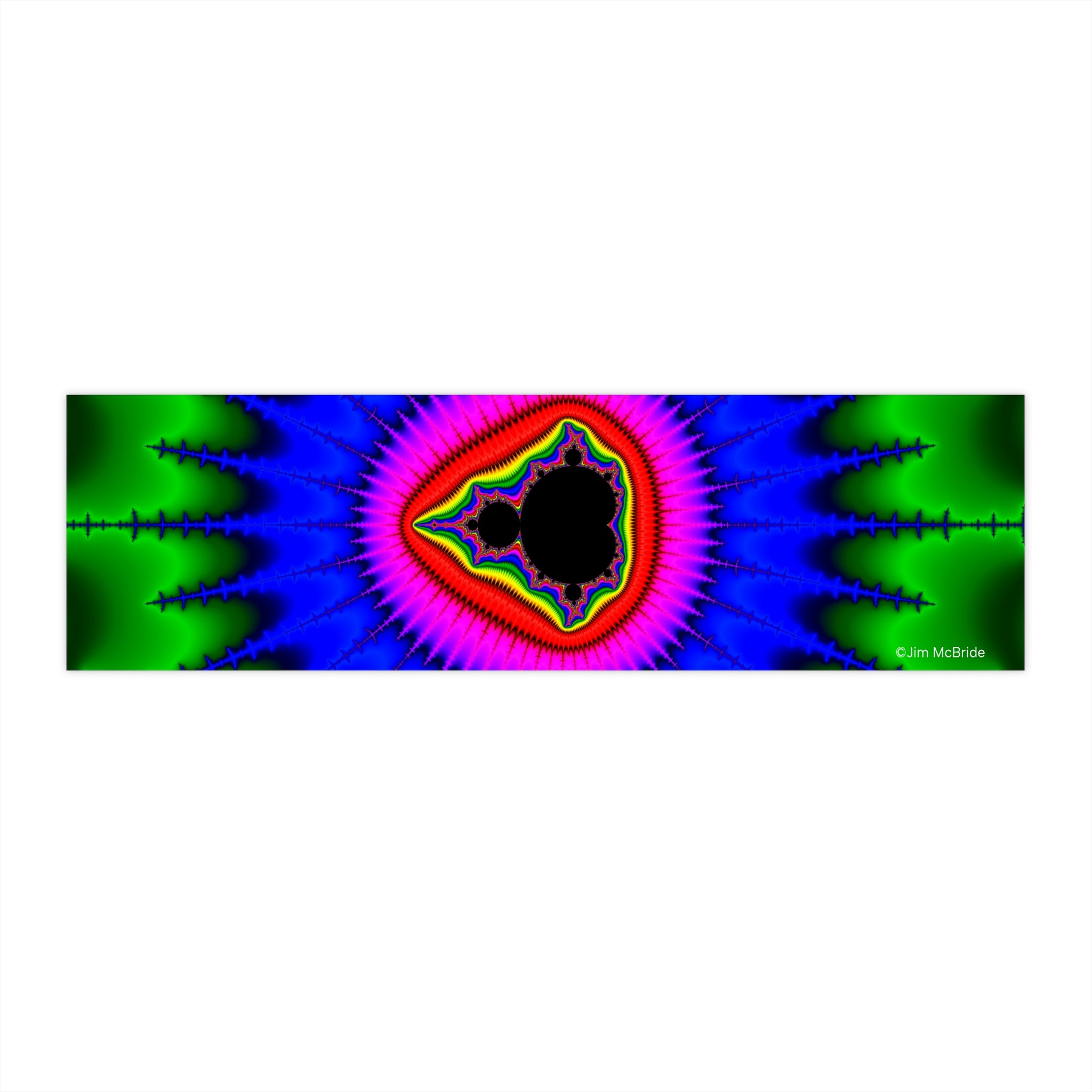 Fractal Bumper Sticker: Trippy Abstract Art, Waterproof Vinyl