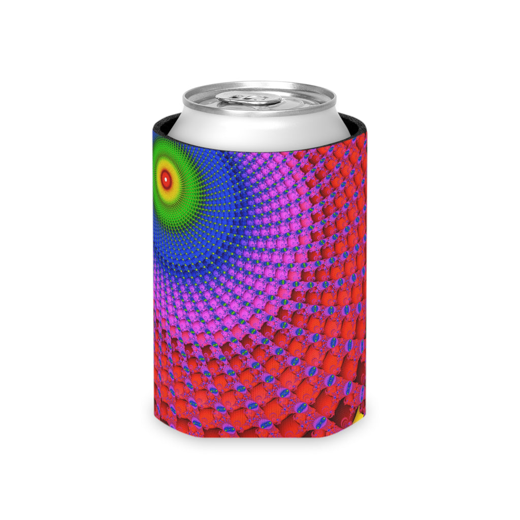 Mandelbrot Fractal Can Cooler: Trippy Abstract Party Favor