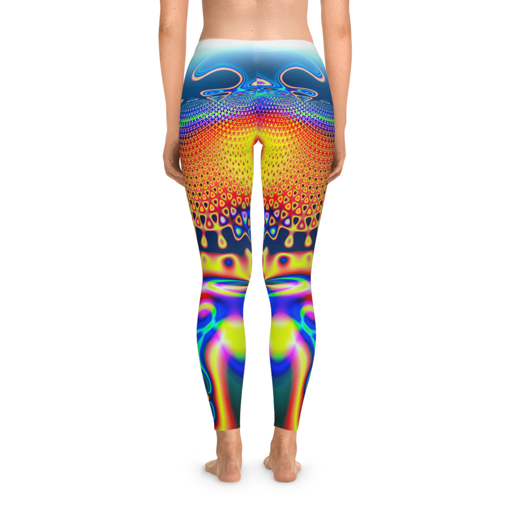 Fractal Art Leggings: Colorful Stretchy Comfy Pants