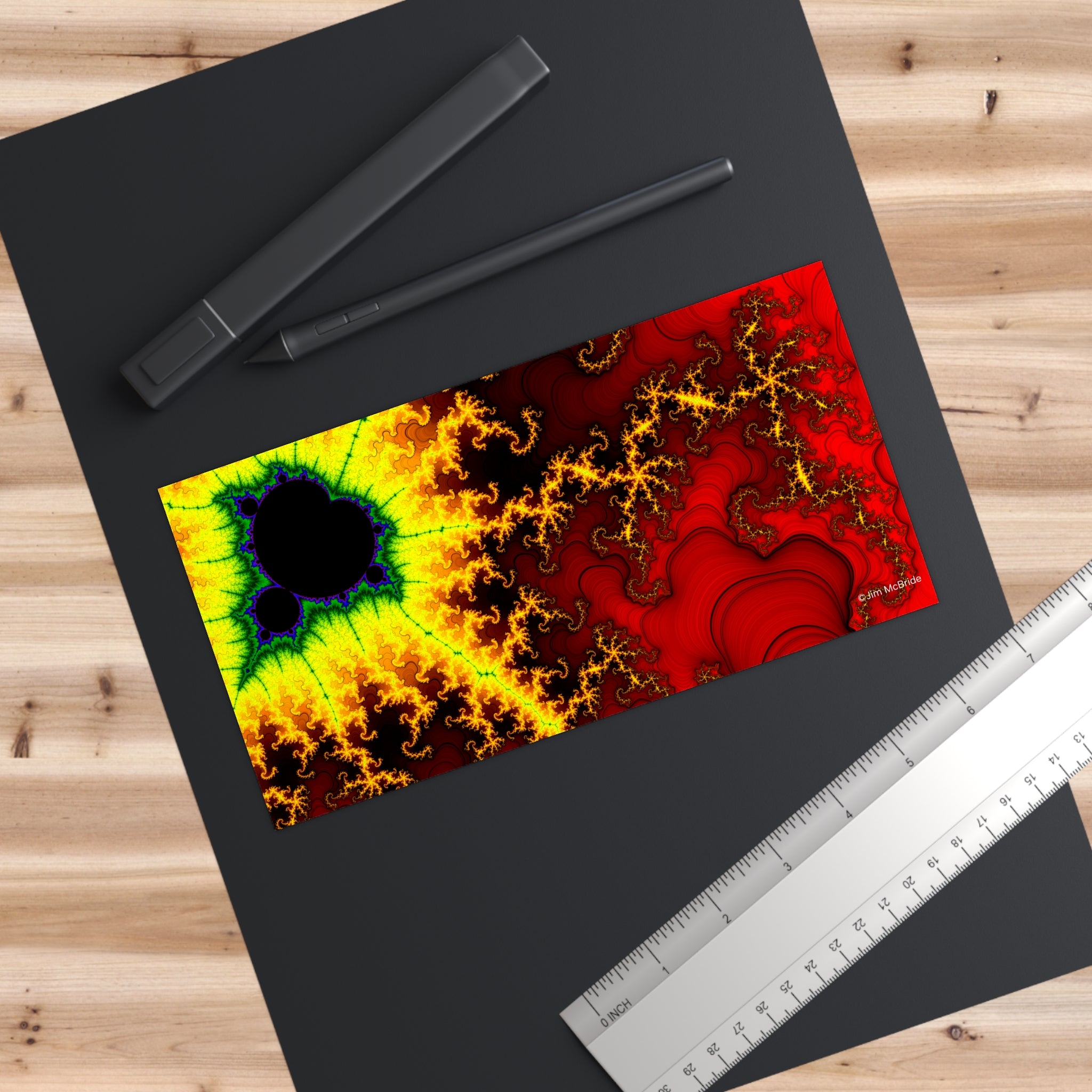 Fractal Bumper Sticker: Trippy Abstract Art, Waterproof Vinyl