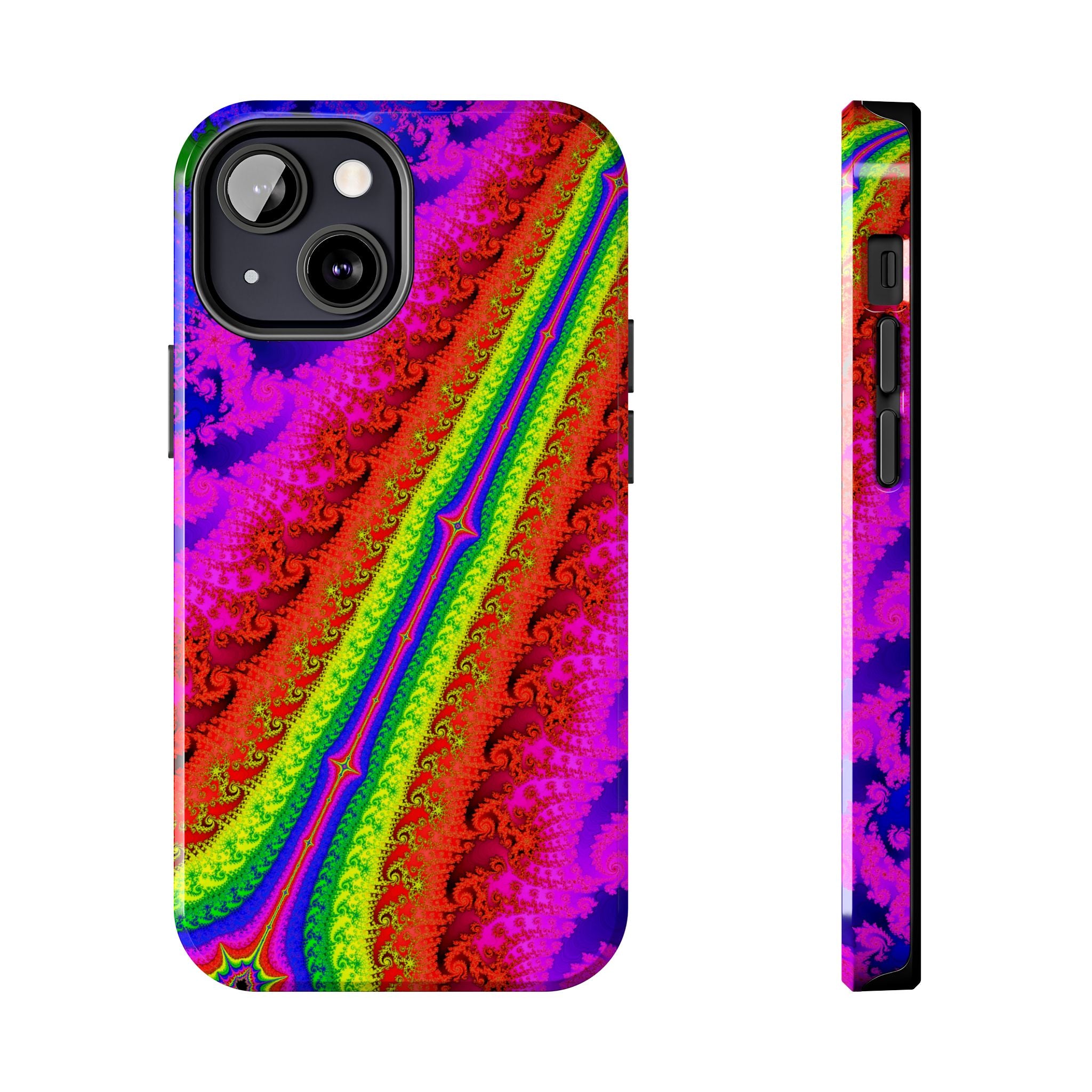 Psychedelic Fractal Tough Phone Case: Colorful Trippy Art