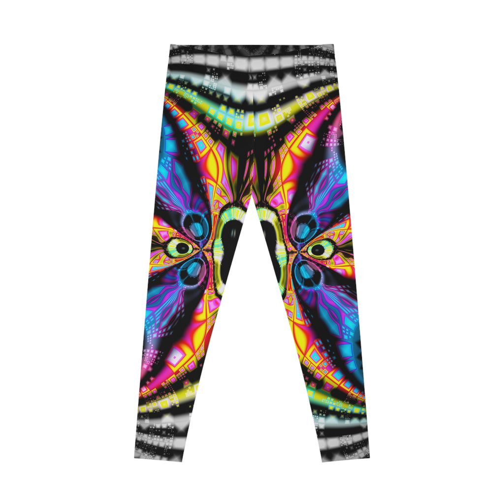 Fractal Art Leggings: Colorful Stretchy Comfy Pants