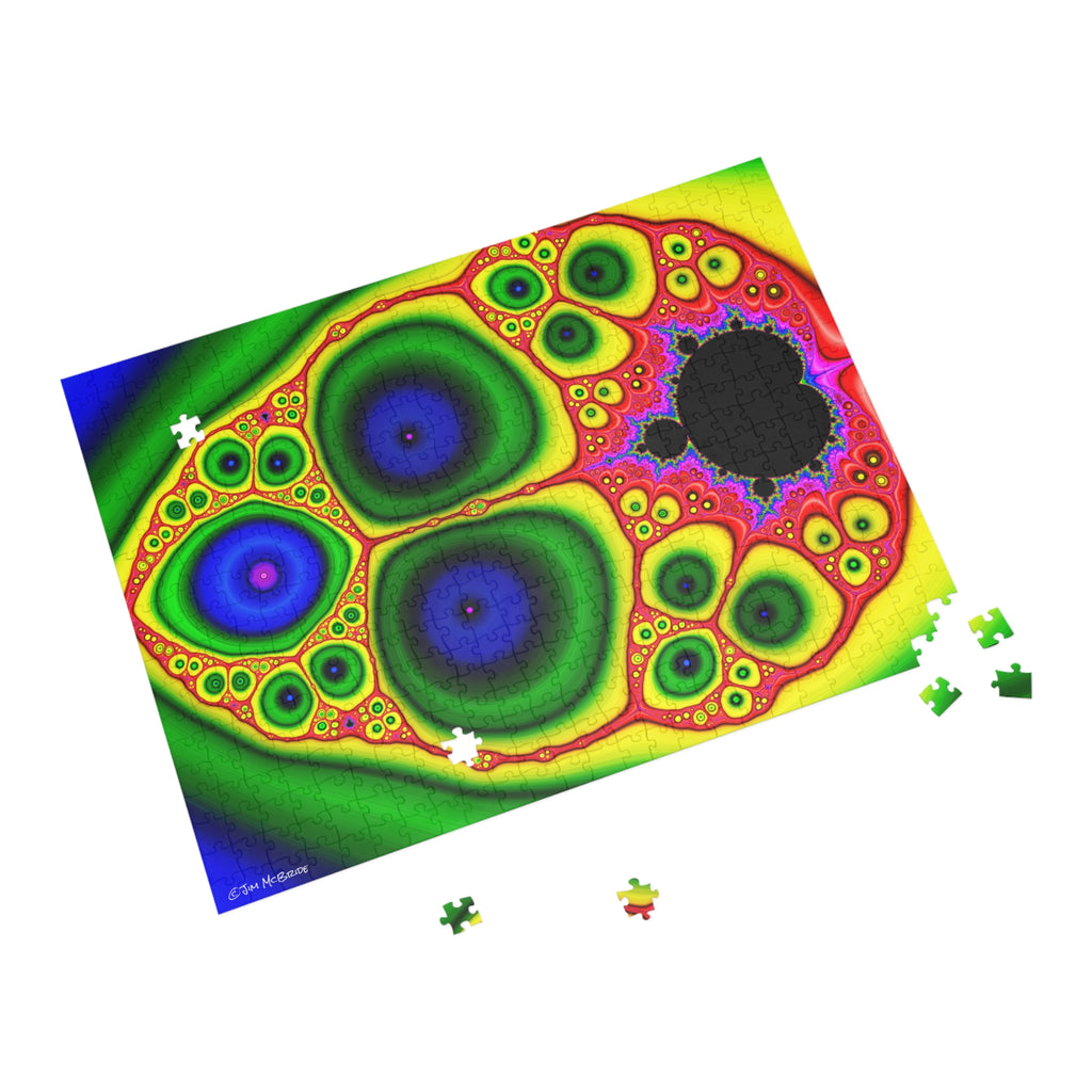 Psychedelic Fractal Jigsaw Puzzle: Vibrant Colors, Fun Challenge (1000-Piece)