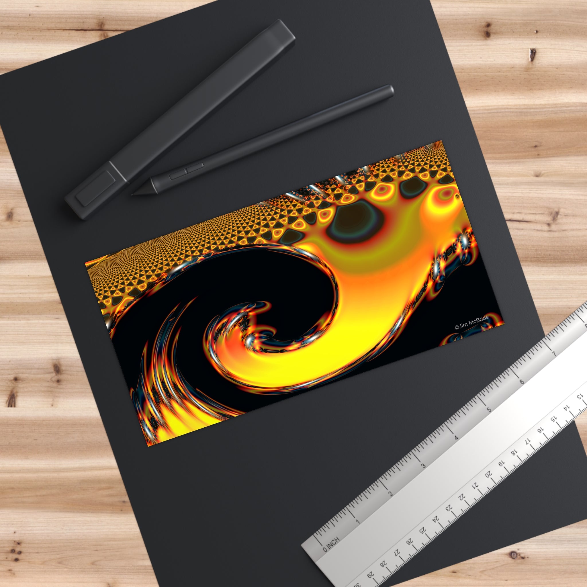 Fractal Bumper Sticker: Trippy Abstract Art, Waterproof Vinyl