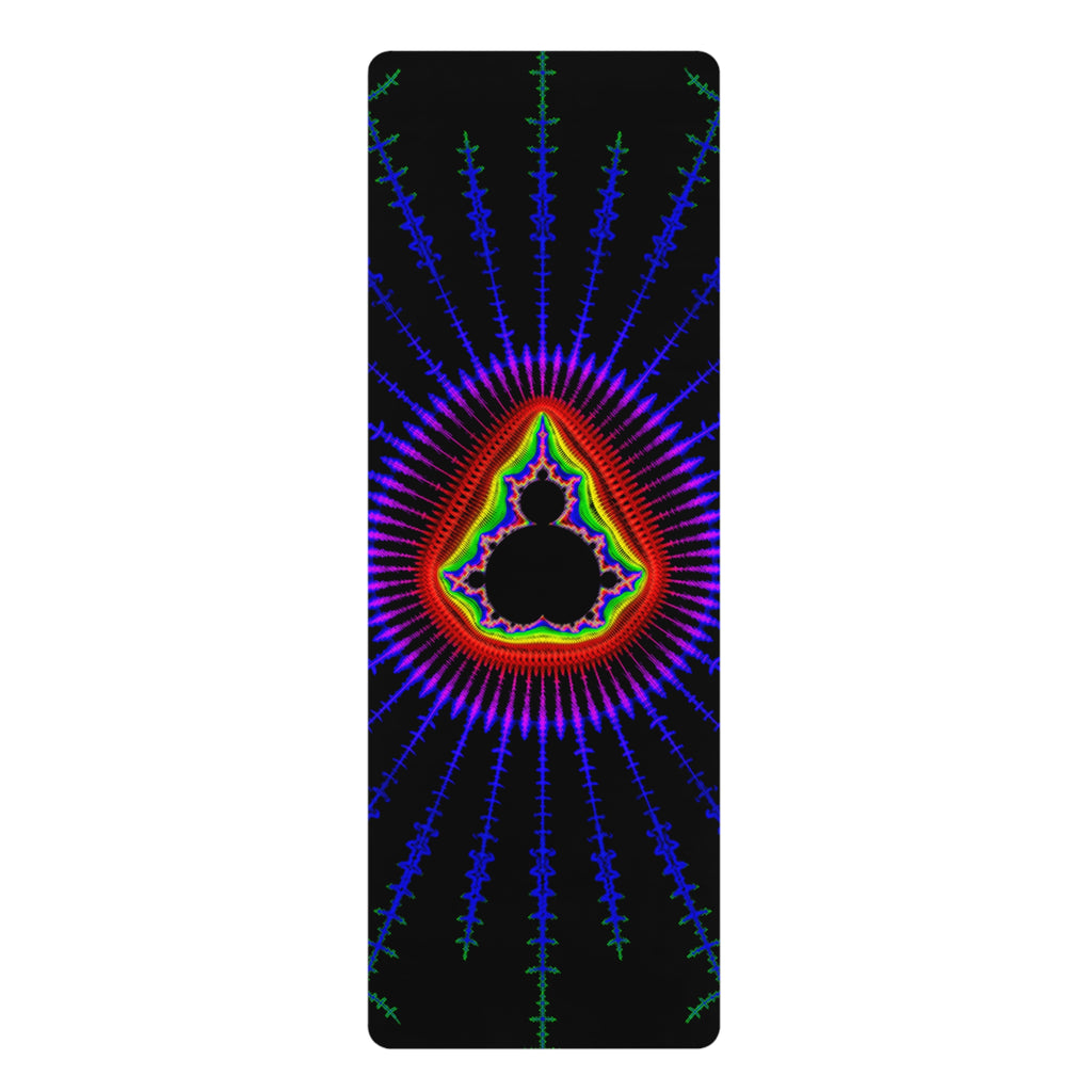 Mandala Rubber Yoga Mat: Sacred Geometry, Vibrant Fractal Design