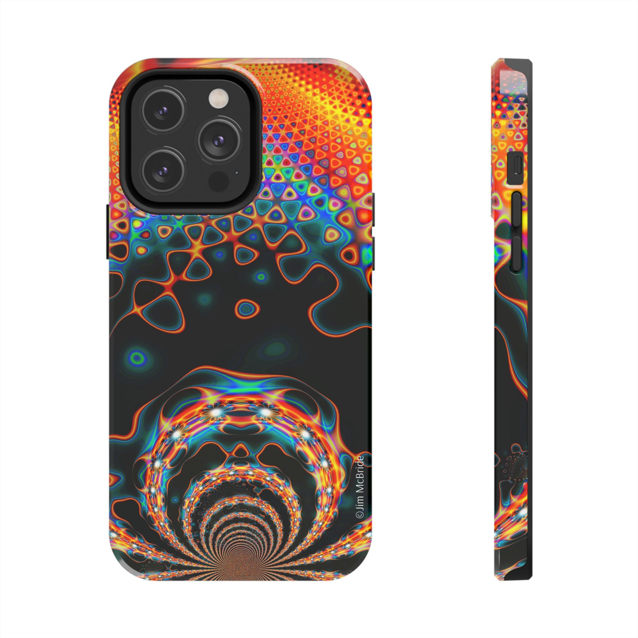 Psychedelic Fractal Tough Phone Case: Colorful Trippy Art