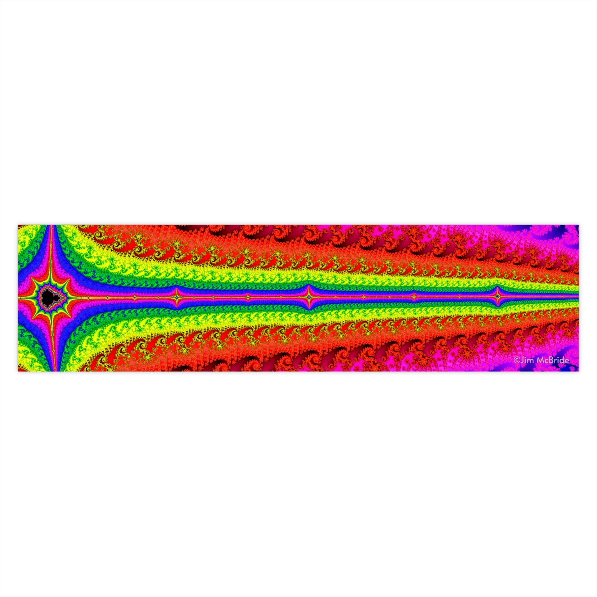 Fractal Bumper Sticker: Trippy Abstract Art, Waterproof Vinyl