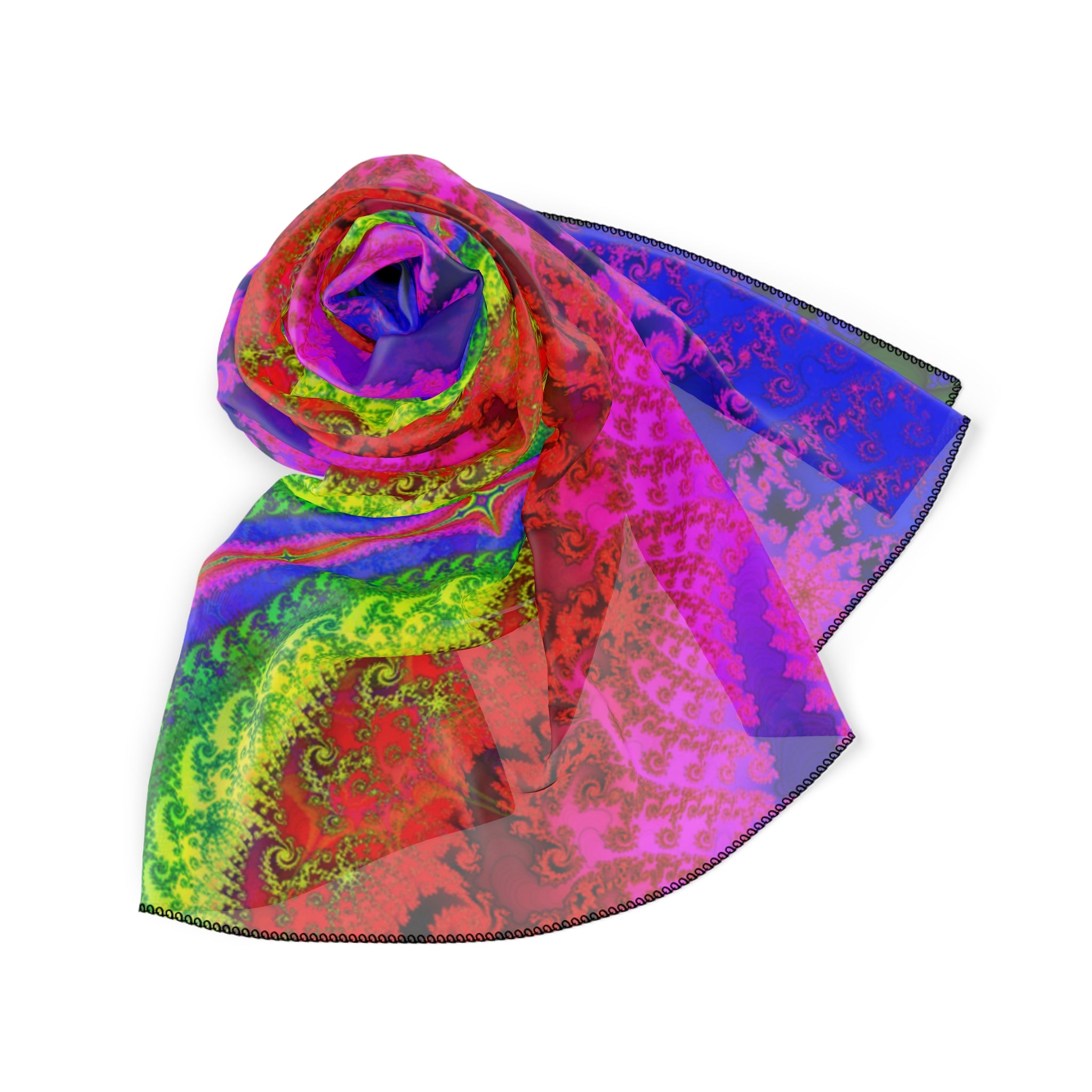 Trippy Mandelbrot Fractal Scarf: Colorful Abstract Art