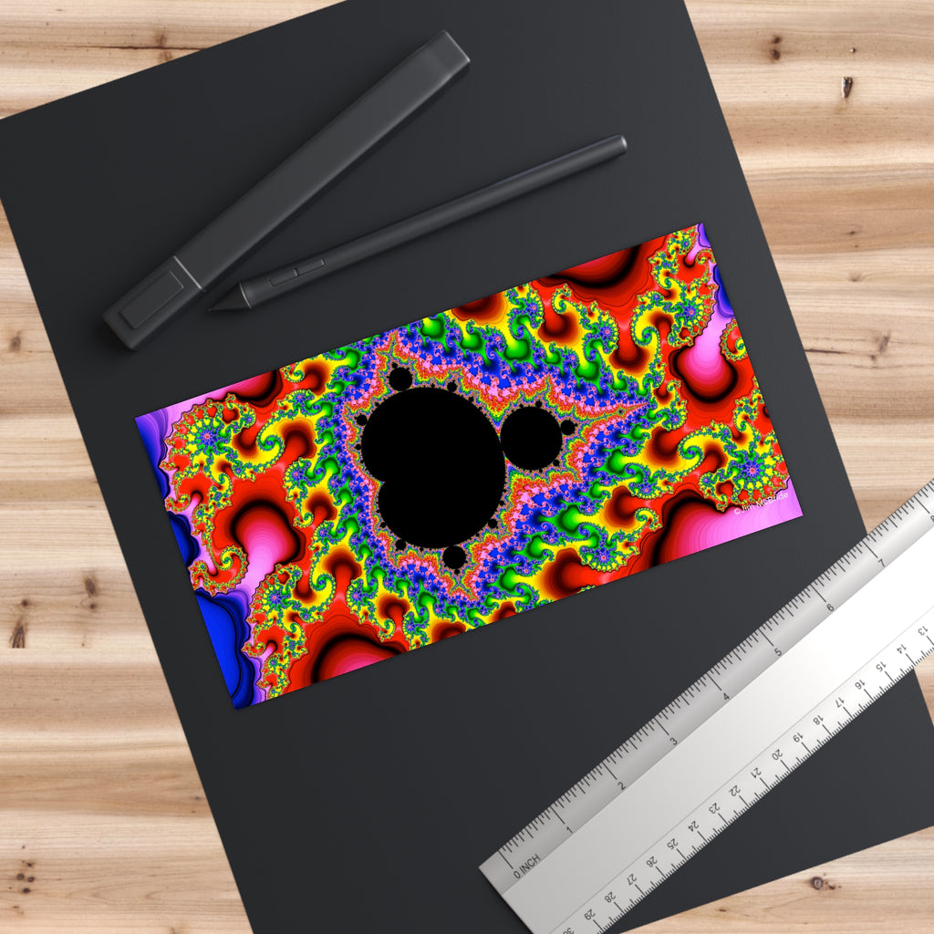 Fractal Bumper Sticker: Trippy Abstract Mandelbrot Art, Waterproof Vinyl