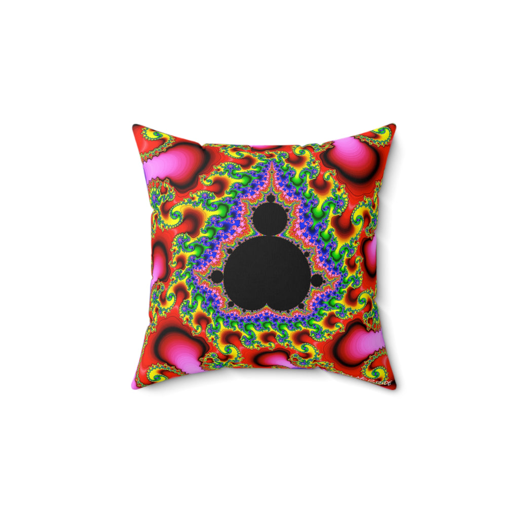 Fractal Art Pillow: Psychedelic Boho Decor