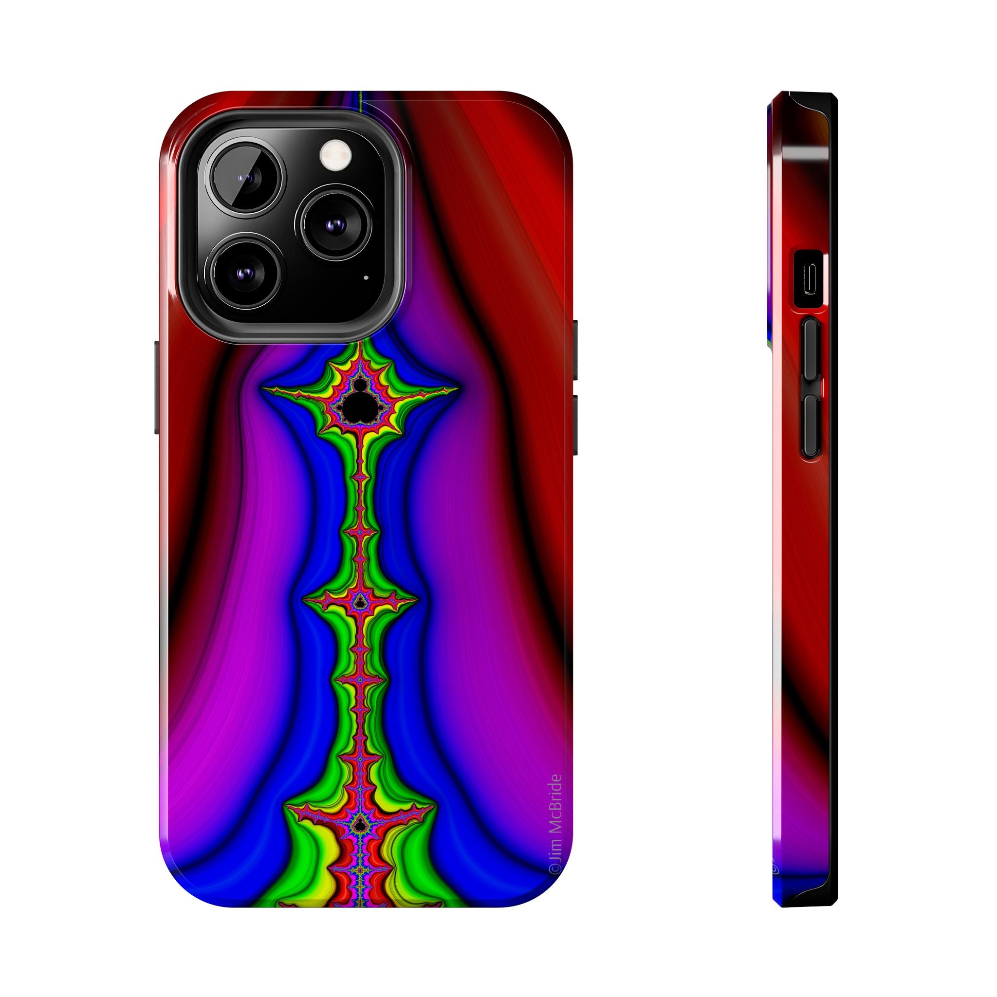 Psychedelic Fractal Tough Phone Case: Colorful Trippy Art
