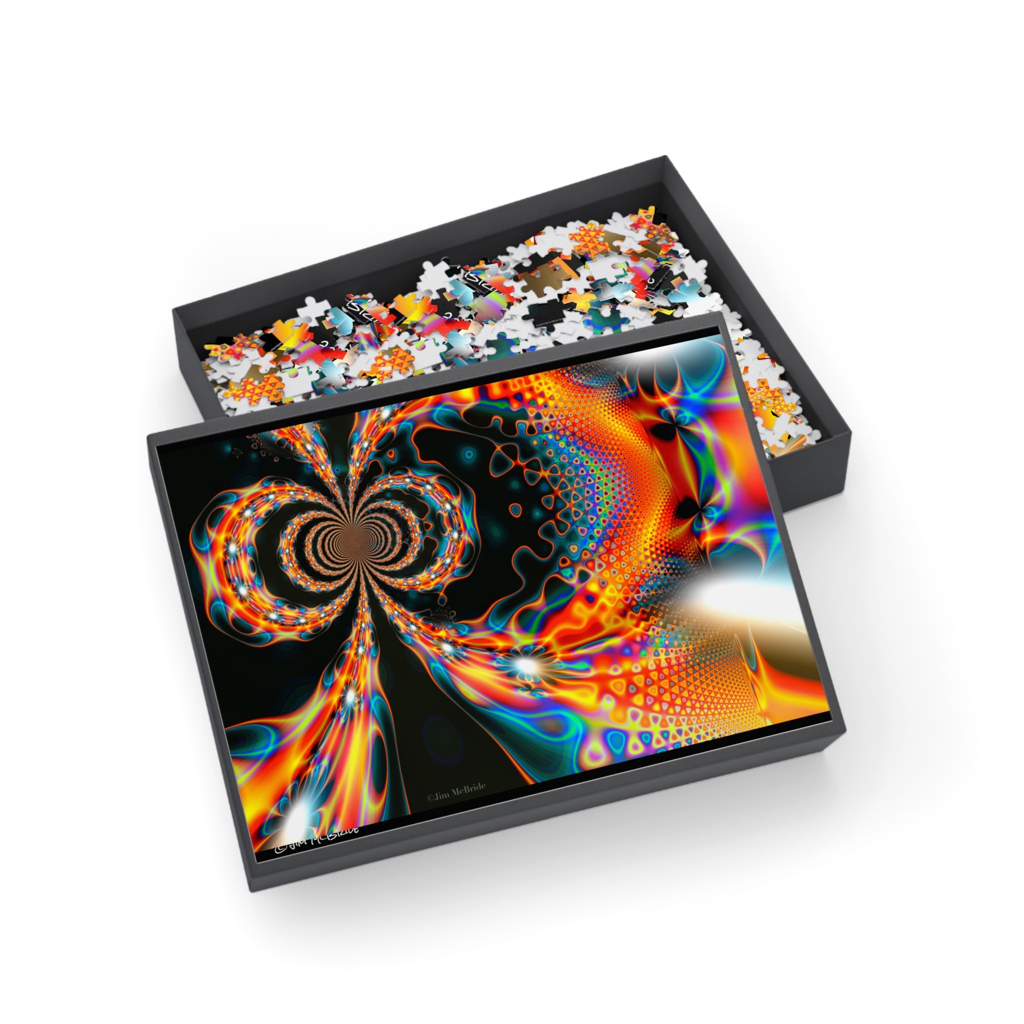 Psychedelic Fractal Jigsaw Puzzle: Vibrant Colors, Fun Challenge (1000-Piece)