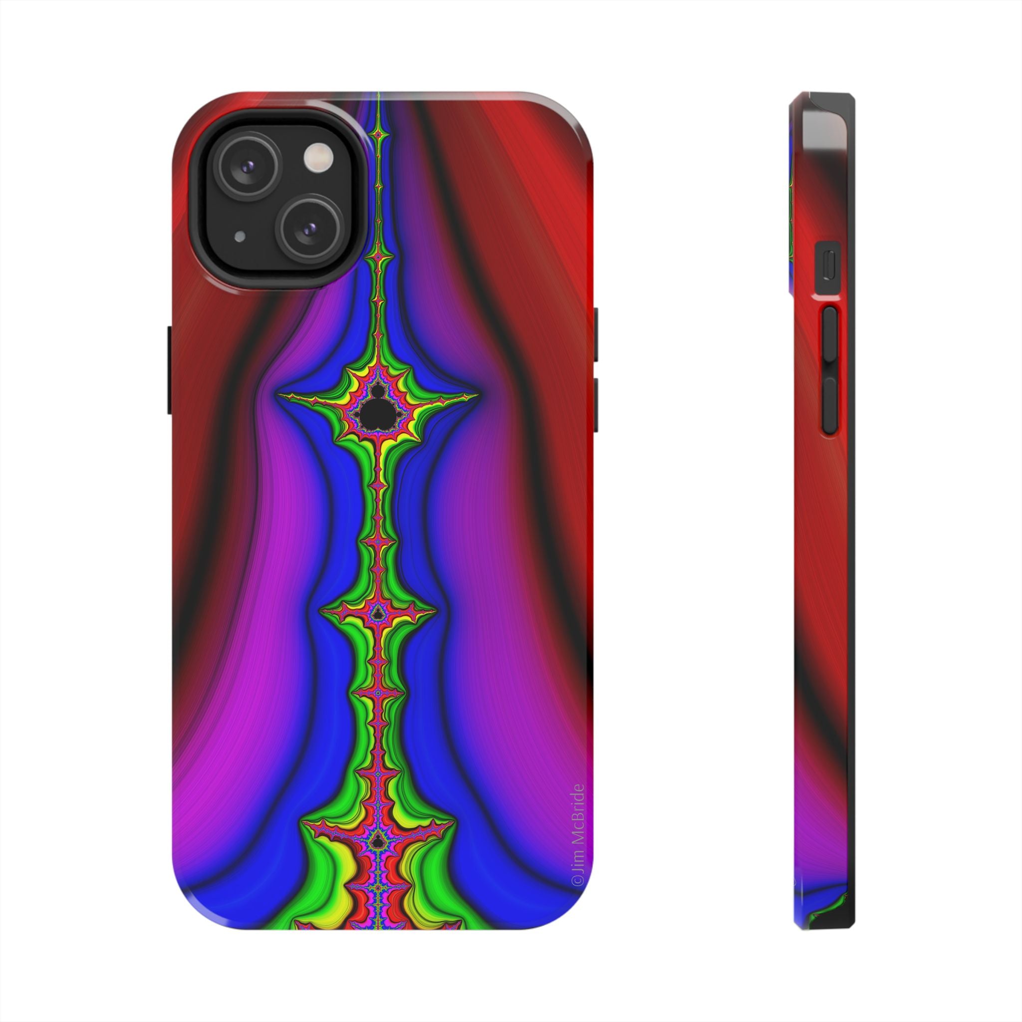 Psychedelic Fractal Tough Phone Case: Colorful Trippy Art