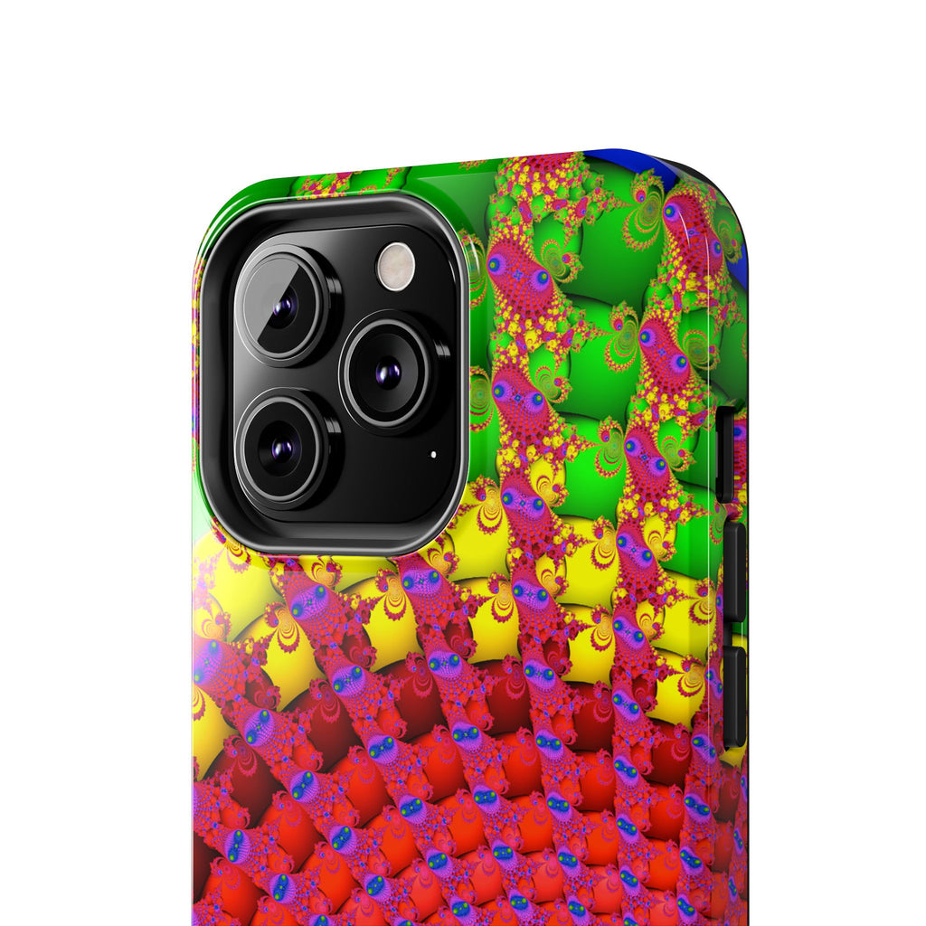 Psychedelic Fractal Tough Phone Case: Colorful Trippy Art