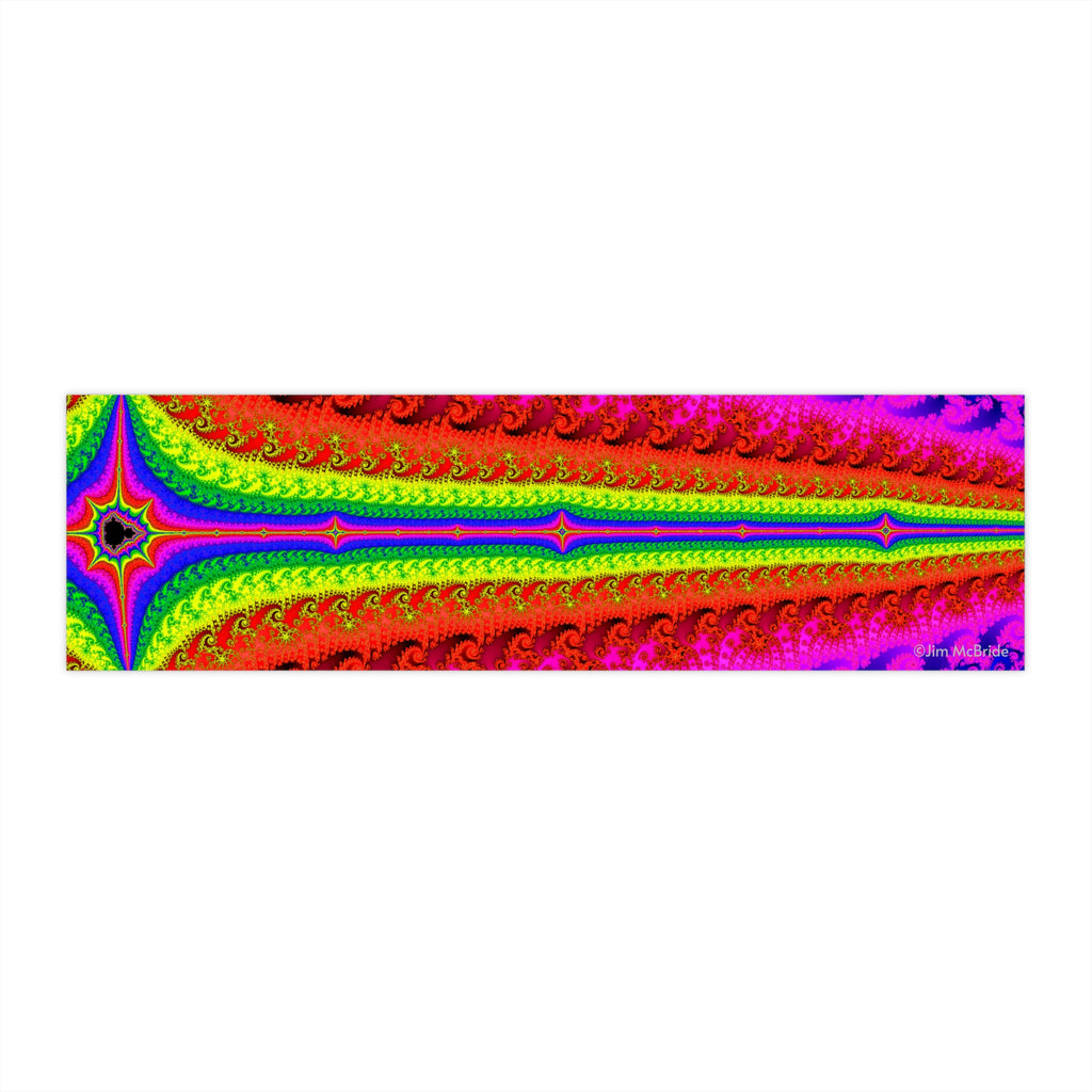 Fractal Bumper Sticker: Trippy Abstract Art, Waterproof Vinyl