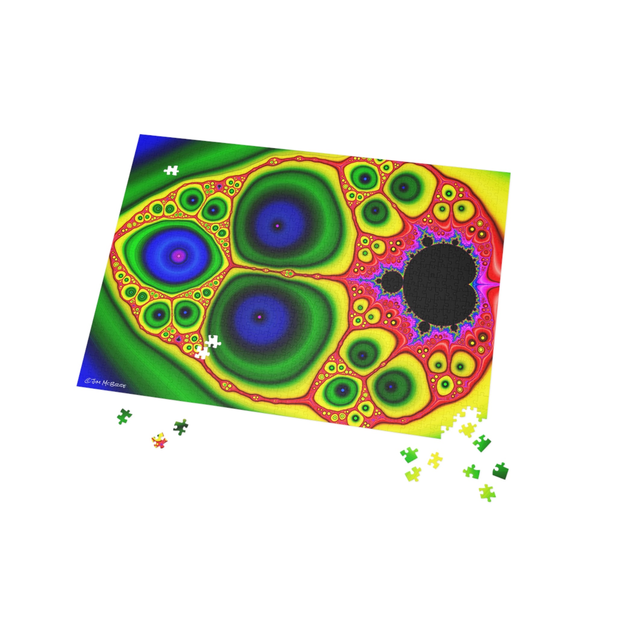 Psychedelic Fractal Jigsaw Puzzle: Vibrant Colors, Fun Challenge (1000-Piece)