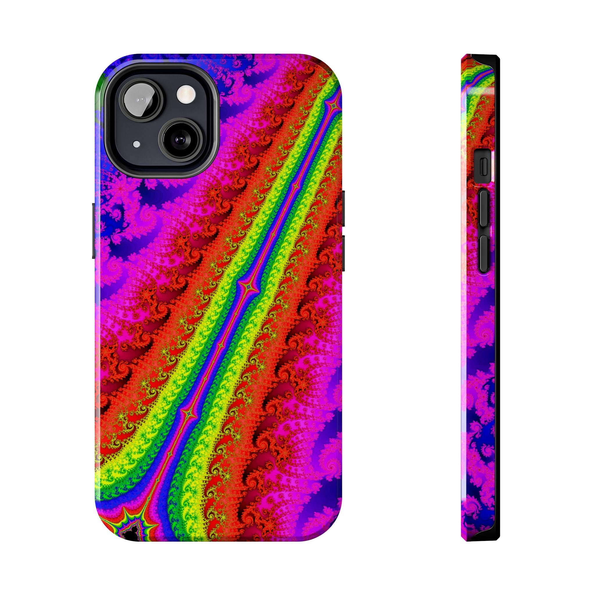 Psychedelic Fractal Tough Phone Case: Colorful Trippy Art