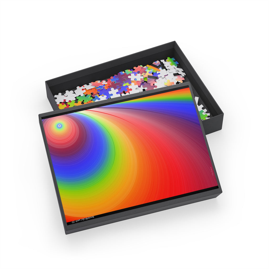 Psychedelic Fractal Jigsaw Puzzle: Vibrant Colors, Fun Challenge (1000-Piece)