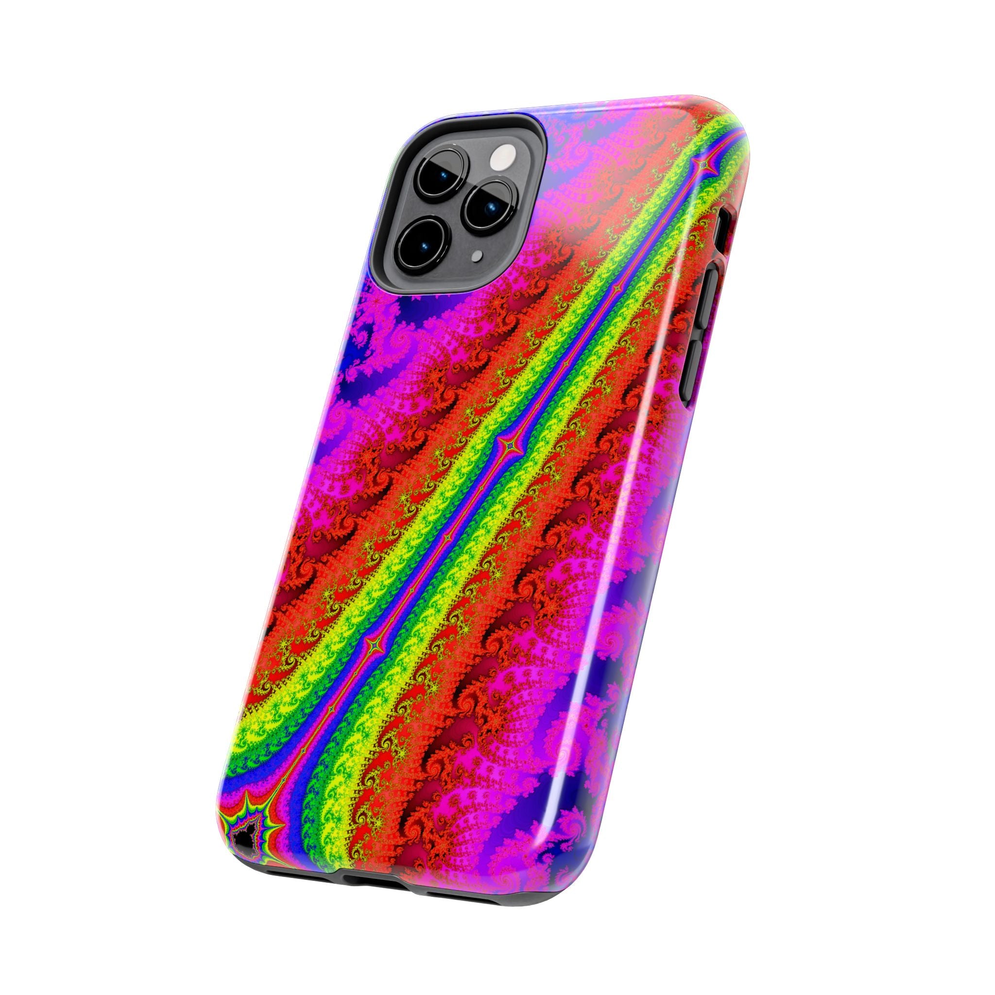 Psychedelic Fractal Tough Phone Case: Colorful Trippy Art