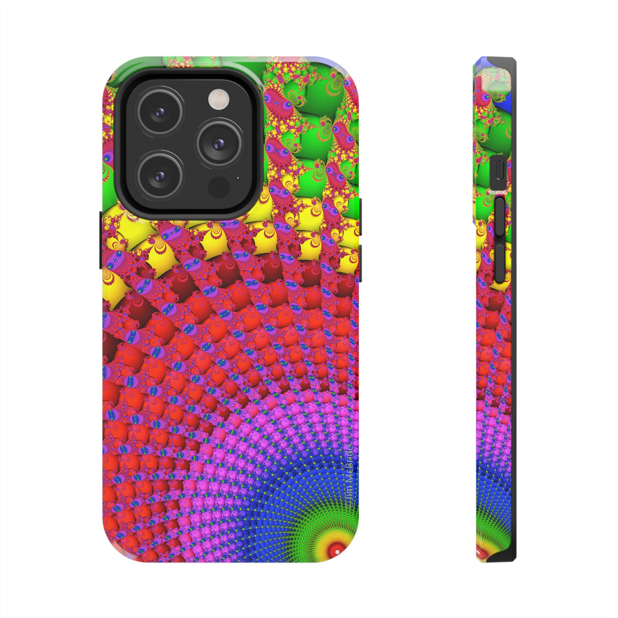 Psychedelic Fractal Tough Phone Case: Colorful Trippy Art